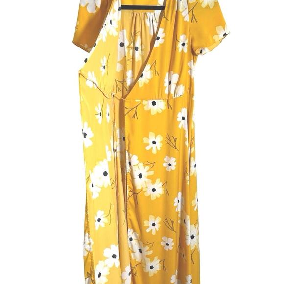 Madewell Women’s Puff Sleeve Wrap Midi Dress Ikat Floral Size XS - Picture 9 of 10